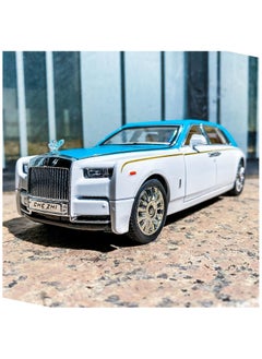 CHE ZHI 1:24 Rolls-Royce Phantom Model Car, Zinc Alloy Pull Back Toy Diecast Toy Cars with Sound and Light for Kids Boy Girl Gift(Blue)  - Image 3