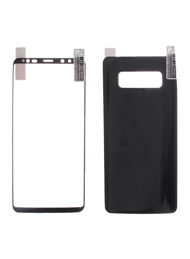 نيبمينينت عبوة من لاصقتي حماية للشاشة الزجاج المقوى لهاتف سامسونج غالاكسي نوت 8 أسود