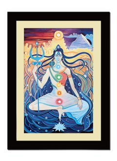 ArtX ArtX Paper Premium Shiva Kundlini Power Chakras Wall Art Painting For Living Room Drawing Room Multicolor Traditional 18X24 in Set of 1 