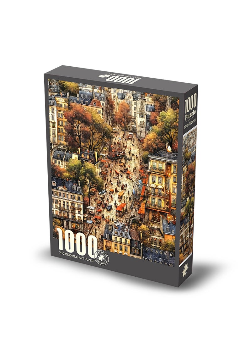 1000-Piece Jigsaw Puzzle – Ancient Street Artwork – 70x50cm - Image 1