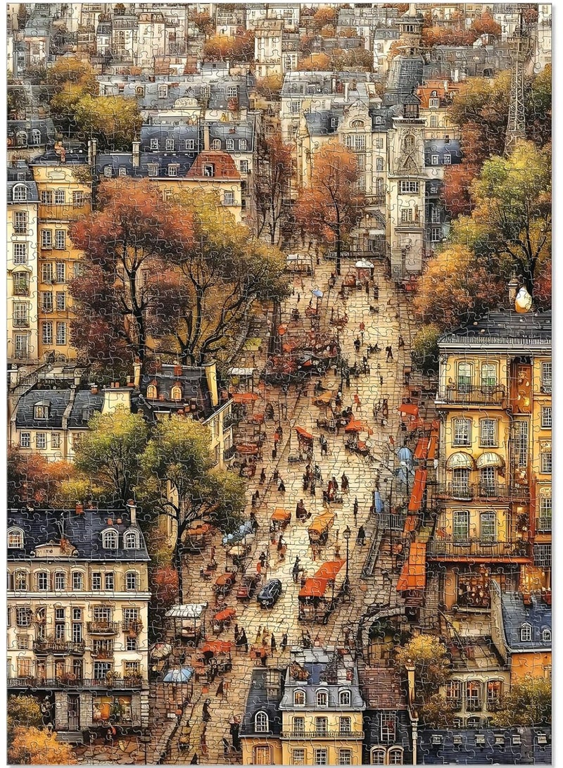 1000-Piece Jigsaw Puzzle – Ancient Street Artwork – 70x50cm - Image 2