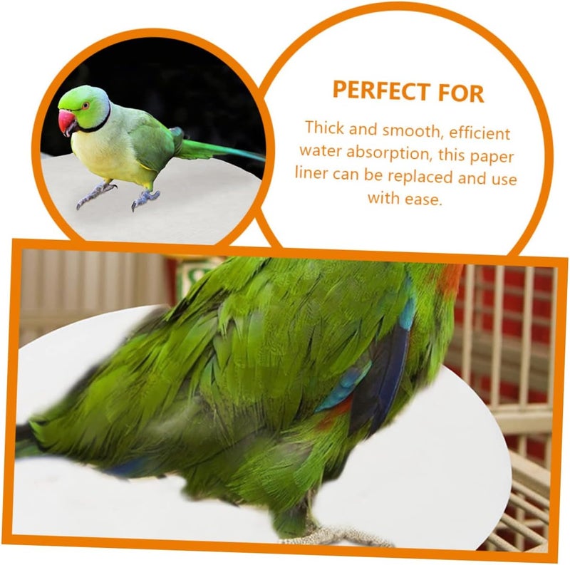 100pcs Bird Cage Liner Absorbent Urine Mats for Parrots Easy to Use Cushions Pet Cage Accessories - Image 2