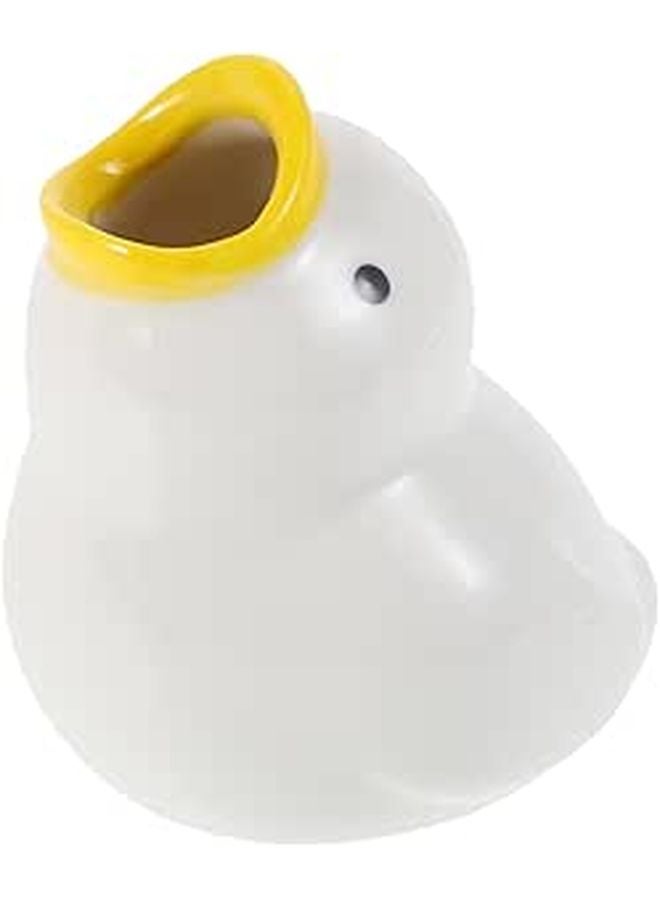 Ceramic Duck Toothbrush Holder Small Animal Bathroom Organizer For Home And Travel - Image 1