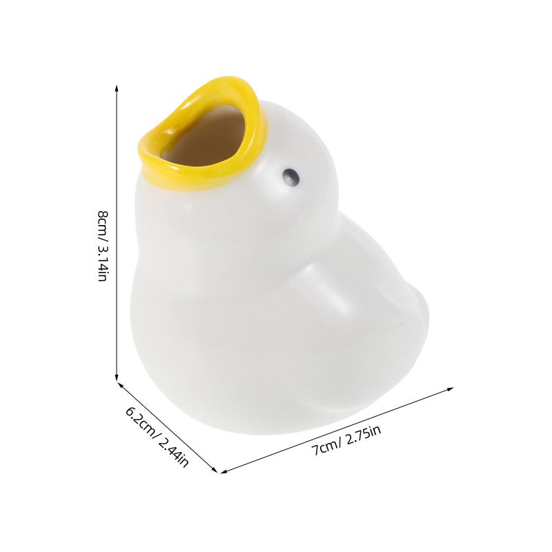 Ceramic Duck Toothbrush Holder Small Animal Bathroom Organizer For Home And Travel - Image 3