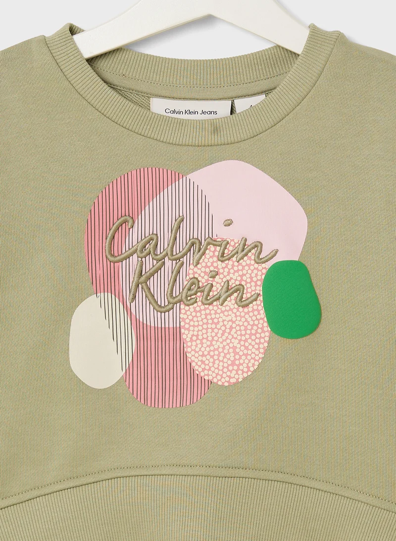 كالفن كلاين جينز Kids Graphic Logo Sweatshirt