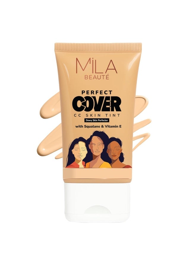ميلا بيوتي كريم "ميلا بوتيه" (Mila Beauté) المصحح للون البشرة (CC Cream) بتغطية مثالية وحماية من الشمس (SPF 24+) | مكياج خفيف بتغطية طبيعية ومظهر نديّ | مستحضر ملون للبشرة مع السكوالين | يرطب البشرة ويمنحها إشراقاً | يخفي البقع الداكنة (25 مل، درجة Cream Puff) - Image 1