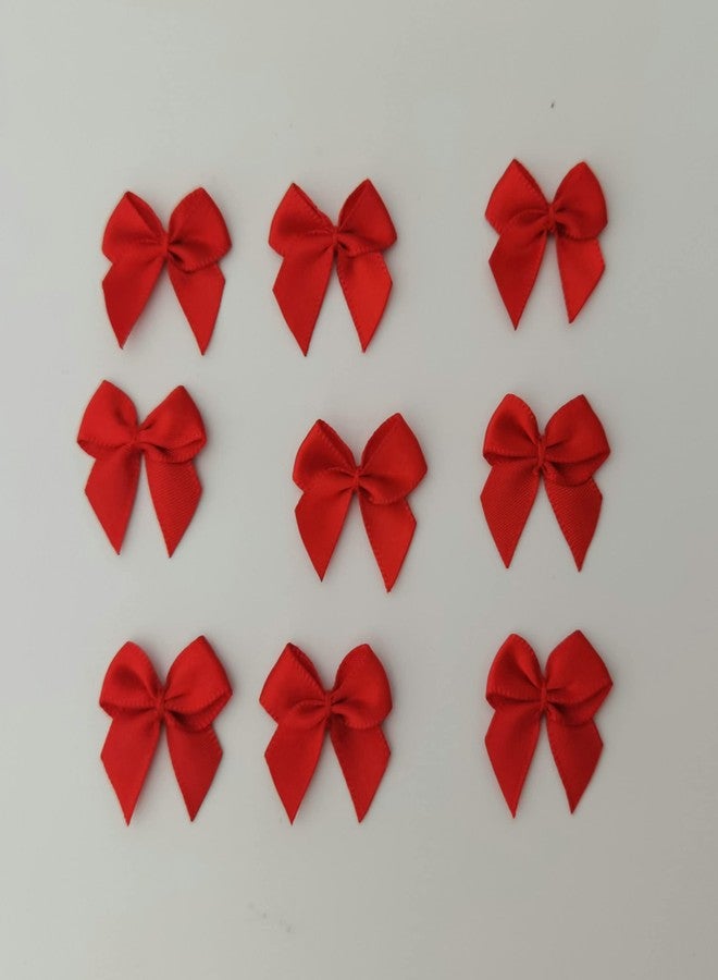 Micomon 50pcs 1.2-Inch Mini Bows for Crafts Red Satin Ribbon Bows for Gift Packing Sewing,Scrap-Booking(Red) - Image 5