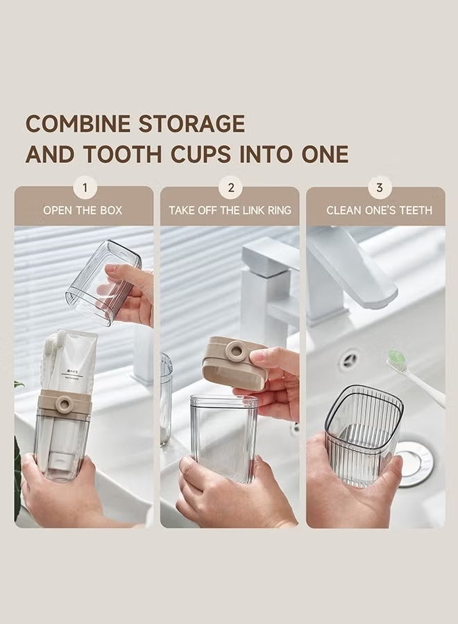 BDO Travel Toothbrush Case, 2 in 1 Dustproof Toothbrush Cover and Rinse Cup, Large Capacity Toothbrush Cup, Portable Storage Container for Business, Camping, School, Trip - Image 4