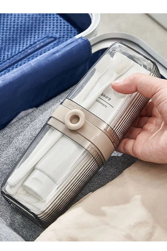 BDO Travel Toothbrush Case, 2 in 1 Dustproof Toothbrush Cover and Rinse Cup, Large Capacity Toothbrush Cup, Portable Storage Container for Business, Camping, School, Trip - Image 3