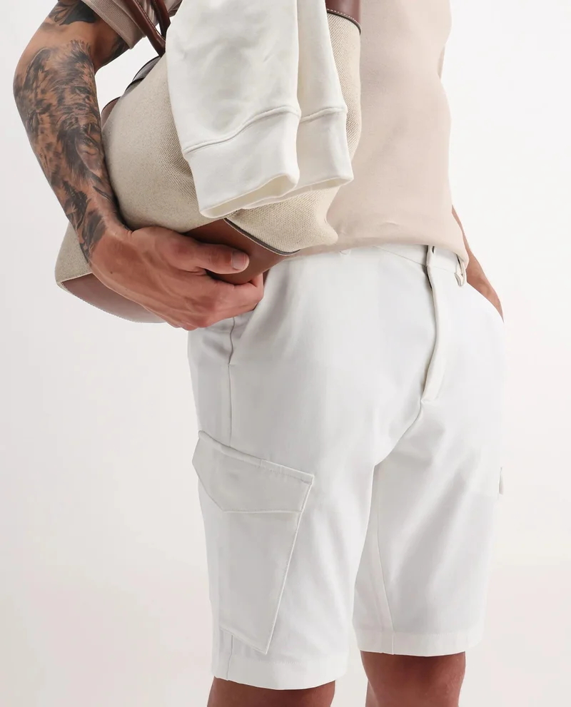 Rare Rabbit Men's 4 Way Stretch Cargo Shorts