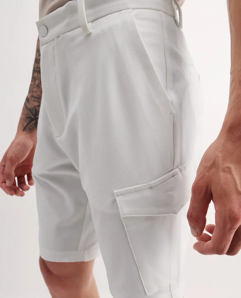 Rare Rabbit Men's 4 Way Stretch Cargo Shorts