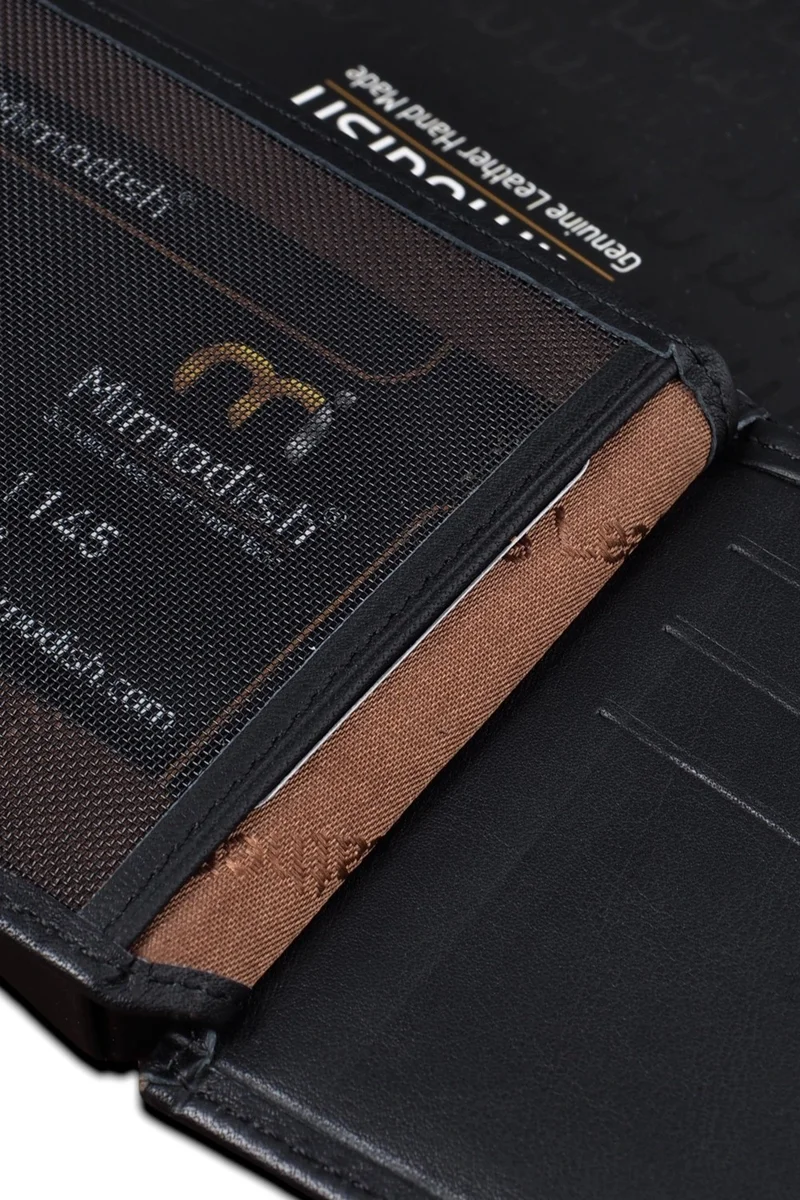 ميموديش 2131 Genuine Leather Horizontal Black Color Luxury Men's Wallet