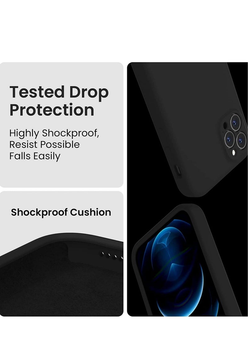 MUNTAQI for iPhone 14 Pro Max Case, Silicone Upgraded [Camera Protection] Phone Case with [2 Screen Protectors], Soft Anti-Scratch Microfiber Lining Inside, 6.7 inch, Black - Image 4