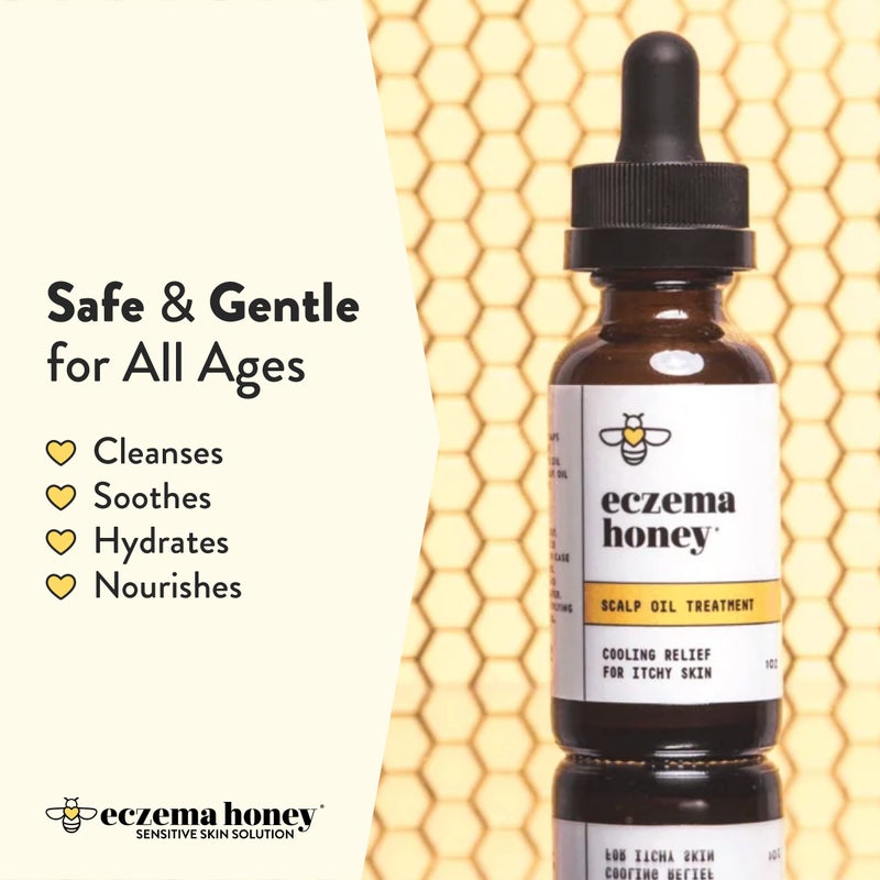 ECZEMA HONEY Soothing Scalp Oil - Natural Honey Hair Oil & Scalp Care - Daily Itchy Scalp Relief Serum - Dry Scalp Treatment Helps With Psoriasis, Seborrheic Dermatitis, Dandruff & More (1 Oz) - Image 3