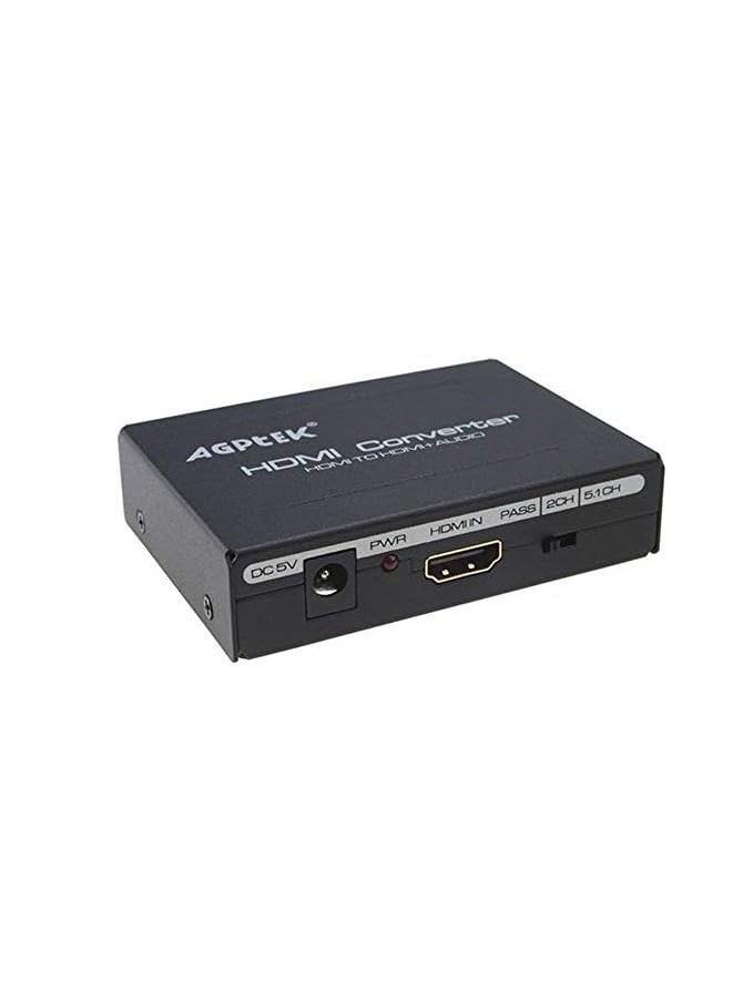 Generic AGPtek HDMI to HDMI SPDIF RCA L/R Audio Extractor Converter (HDMI input,HDMI Audio output) 