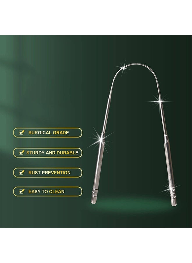 JS 2 Piece Tongue Scraper Reusable Tongue Cleaner for Cleaning the Mouth and Reducing Bad Breath - Image 3