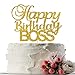 INNORU Happy Birthday Boss Cake Topper Gold Glitter Baby Boy 1st Bday Gender Reveal Happy Birthday for Men Prince Dad - Image 3
