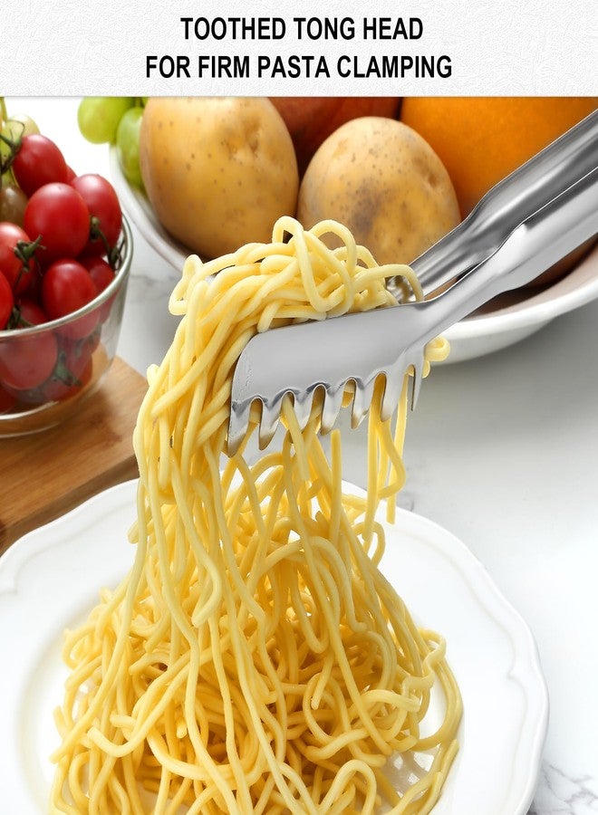Pleafind Spaghetti Spoon and Spaghetti Tong 2-Piece Set, 13-Inch Non-Stick Spaghetti Fork and 9-Inch Kitchen Tong, Easy Storage and Cleanup, Ergonomic Design, stainless steel - Image 5