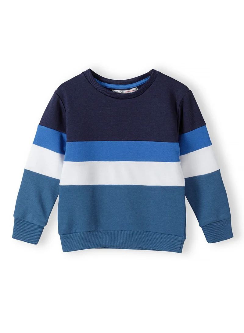 MINOTI Kids Boys Sweatshirt and Shorts Set with Stripe Print