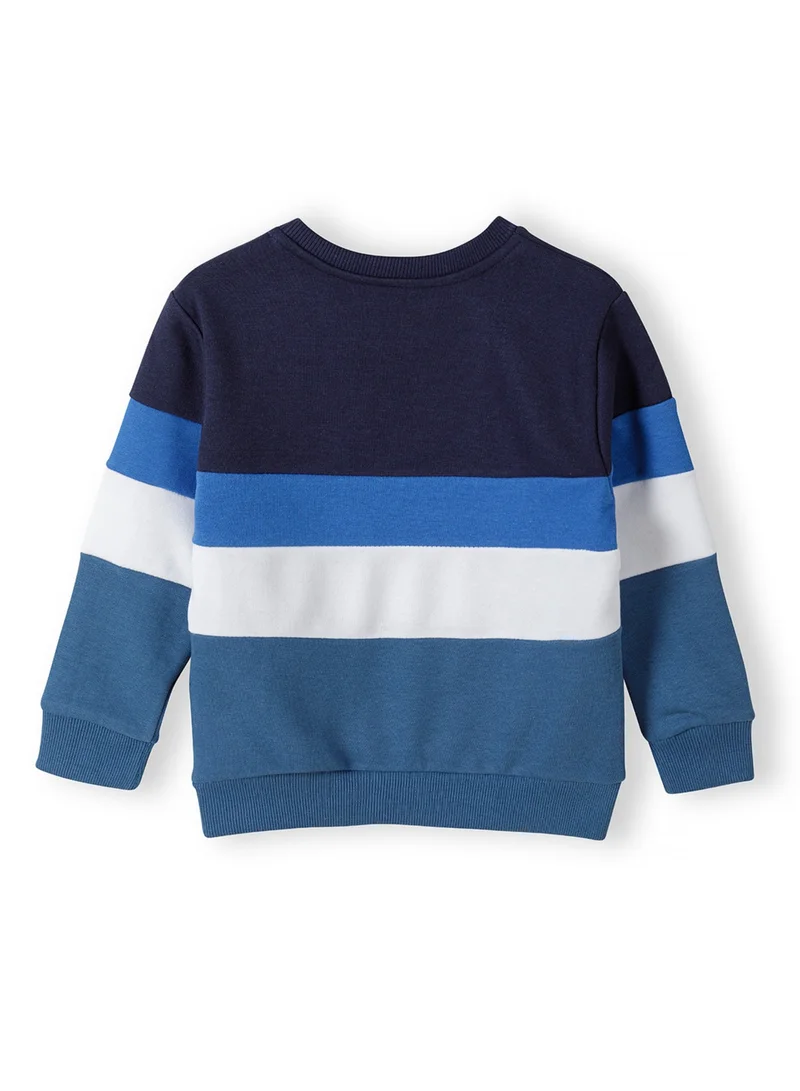 MINOTI Kids Boys Sweatshirt and Shorts Set with Stripe Print