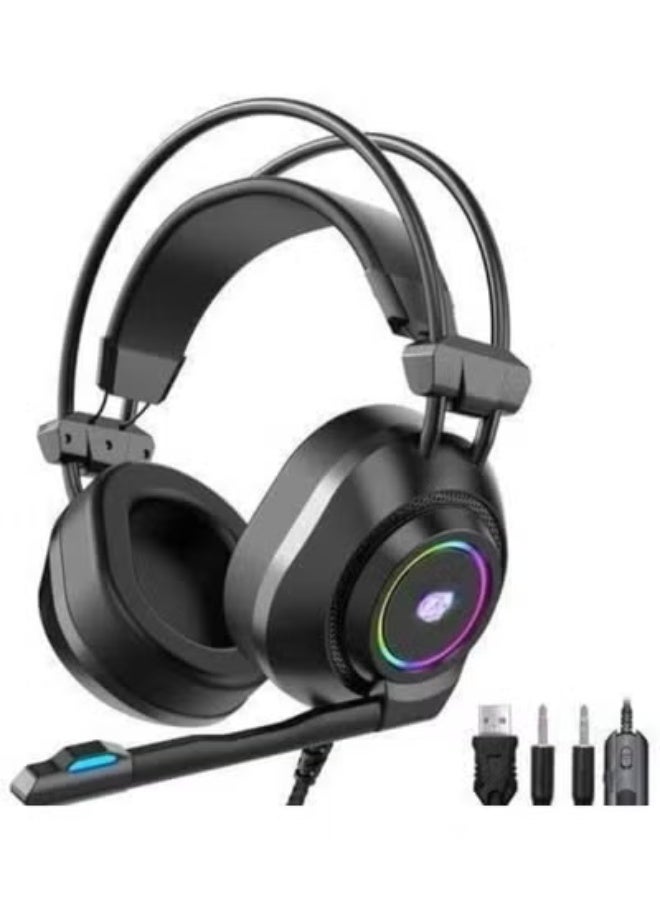 Mechanical Gaming Set – Keyboard with Blue Switches, Mouse, and Headset Combo | RGB Backlight | Complete Gaming Kit for PC and Laptop - Image 2