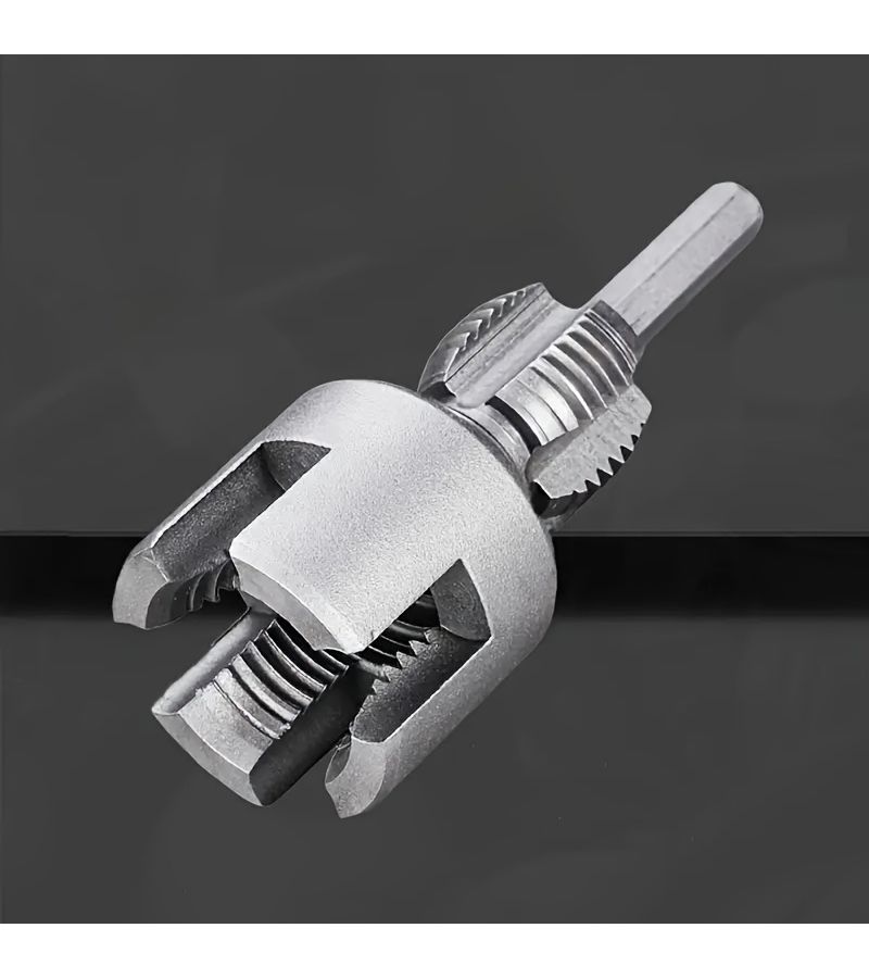 2 In 1 Dual Head Pipe Threading Tool 1 2 3 4 Inch Faucet Pipe Drill Bit Adapter - Image 4