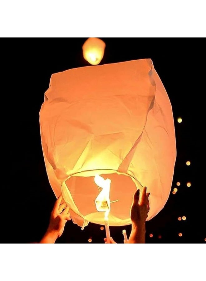 10-Piece Chinese Sky Lanterns, 100% Biodegradable Material,  No Assembly Required for Weddings, Birthdays, Parties,Memorials and Much More - Image 5