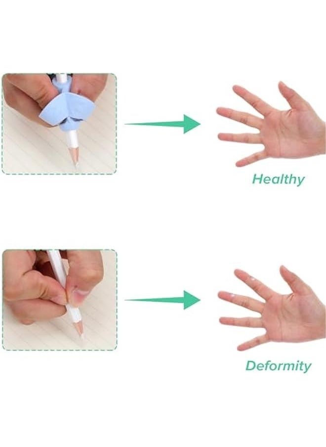 Generic - 12PCS Pencil Hand Grips for Kids Handwriting, Pencil Holder Finger Posture Correction Pencil Gripper Pen Rubber Loop Training Aid Learning Tool for Writing Beginner Office School - Image 1