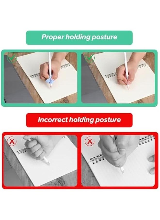 Generic - 12PCS Pencil Hand Grips for Kids Handwriting, Pencil Holder Finger Posture Correction Pencil Gripper Pen Rubber Loop Training Aid Learning Tool for Writing Beginner Office School - Image 1