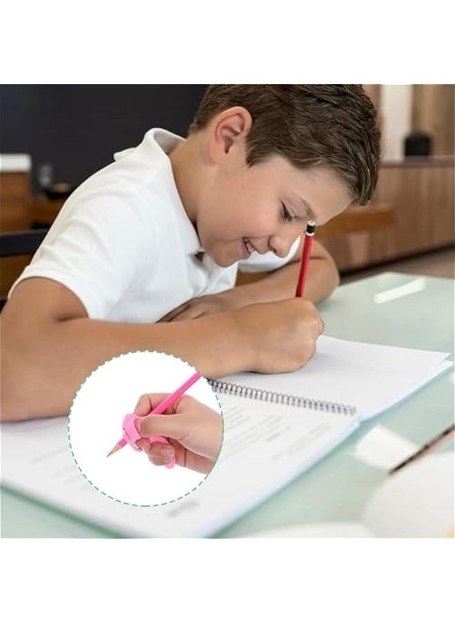 Generic - 12PCS Pencil Hand Grips for Kids Handwriting, Pencil Holder Finger Posture Correction Pencil Gripper Pen Rubber Loop Training Aid Learning Tool for Writing Beginner Office School - Image 1