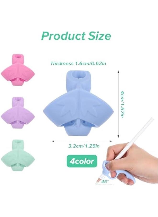 Generic - 12PCS Pencil Hand Grips for Kids Handwriting, Pencil Holder Finger Posture Correction Pencil Gripper Pen Rubber Loop Training Aid Learning Tool for Writing Beginner Office School - Image 1