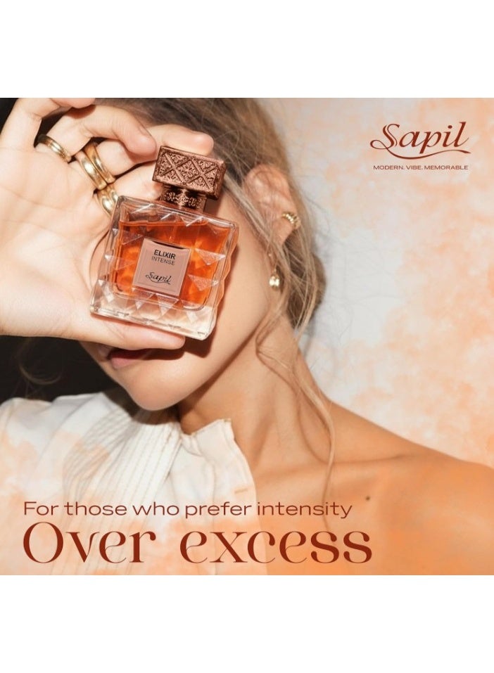 Sapil Elixir Intense Eau De Parfum 100ml, Affordable Luxury Perfume, Fresh Floral Fragrance with Bergamot, Pink pepper, Watery jasmine Top Notes, Bold Blend Perfumes for Men and Women - Image 2