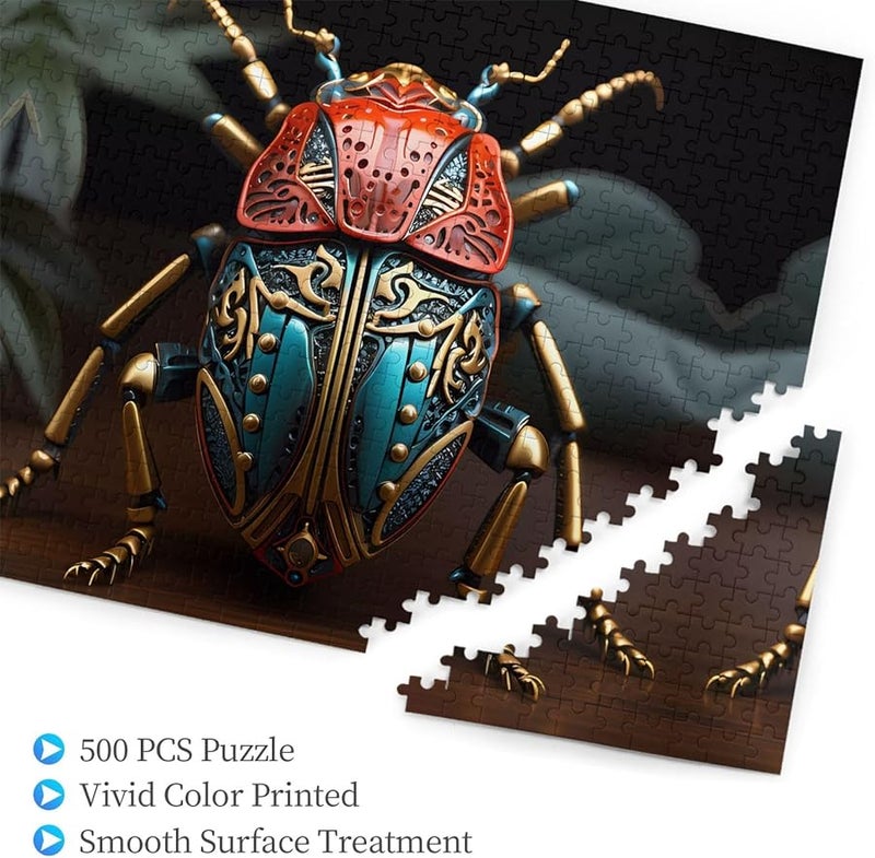 Phayah 500 Pieces Colorful Beetle Jigsaw Puzzle For Adults Home Decor Gift - Image 3