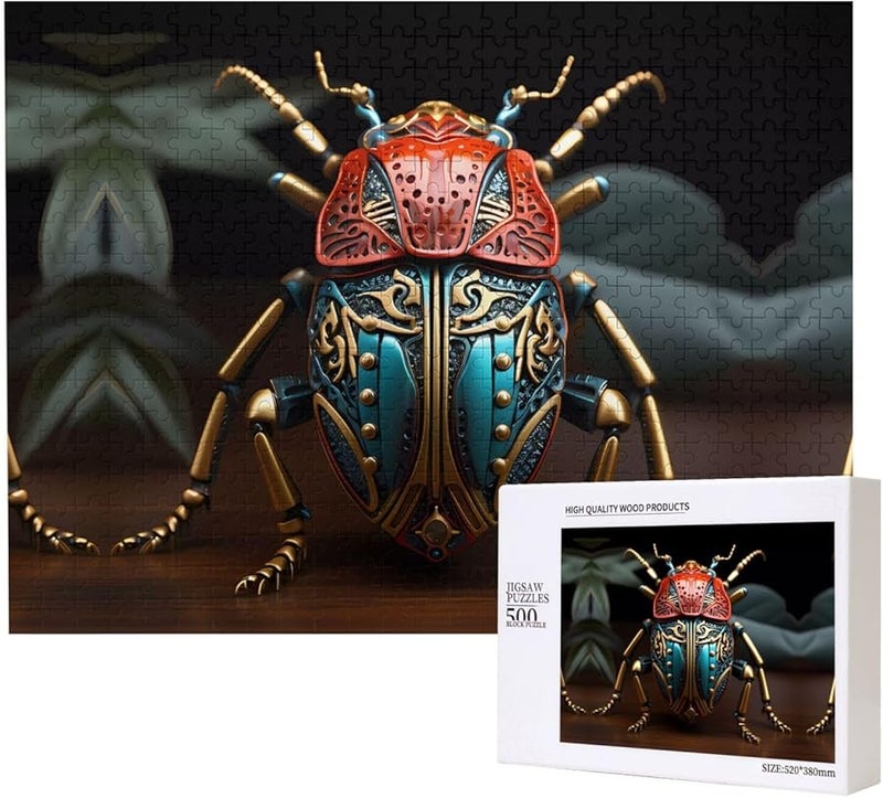 Phayah 500 Pieces Colorful Beetle Jigsaw Puzzle For Adults Home Decor Gift - Image 1