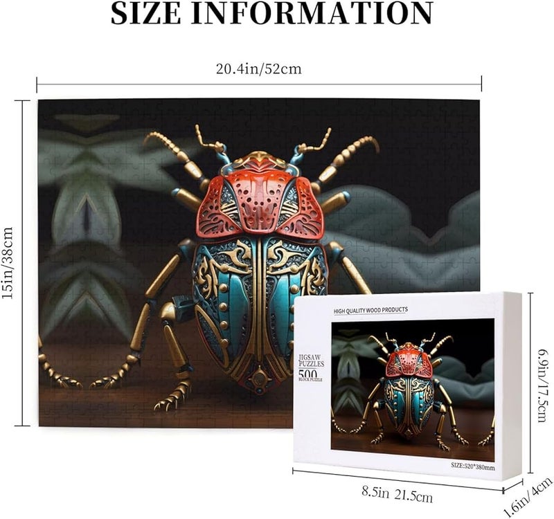 Phayah 500 Pieces Colorful Beetle Jigsaw Puzzle For Adults Home Decor Gift - Image 5