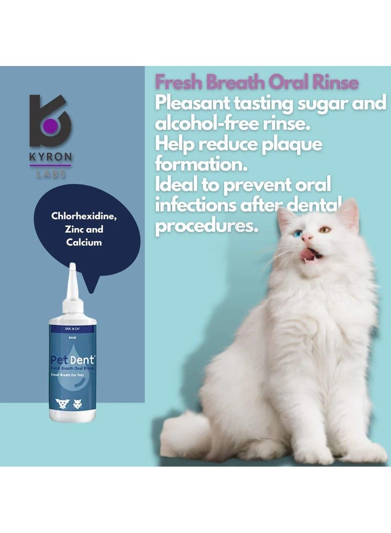 Pet Dent Mouth Wash for Dogs & Cats Fresh Breath Oral Rinse 100ml - Image 2