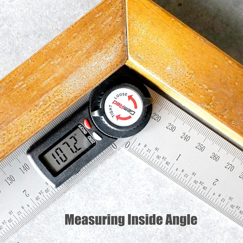 GemRed 82305 Digital Angle Finder Protractor-Stainless steel (white&red button) - Image 3
