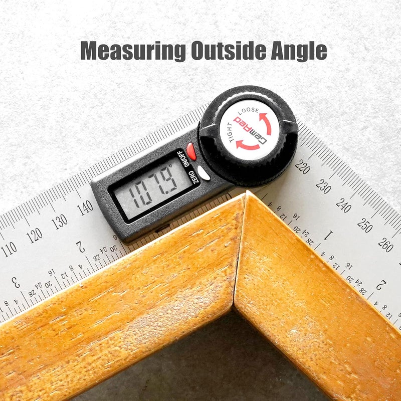 GemRed 82305 Digital Angle Finder Protractor-Stainless steel (white&red button) - Image 4