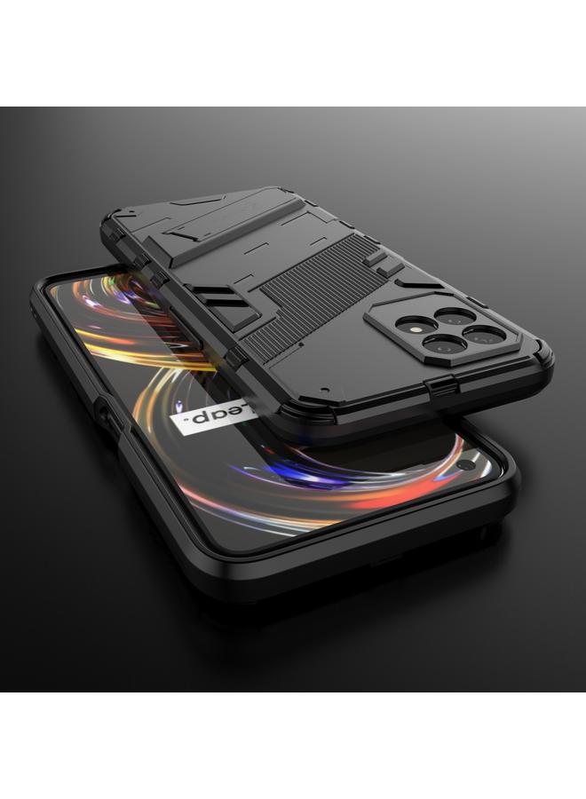 اس-توب جراب لهاتف OPPO Realme 8i Punk Armor 2 في 1 PC + جراب هاتف مقاوم للصدمات من مادة TPU مع حامل غير مرئي - Image 5