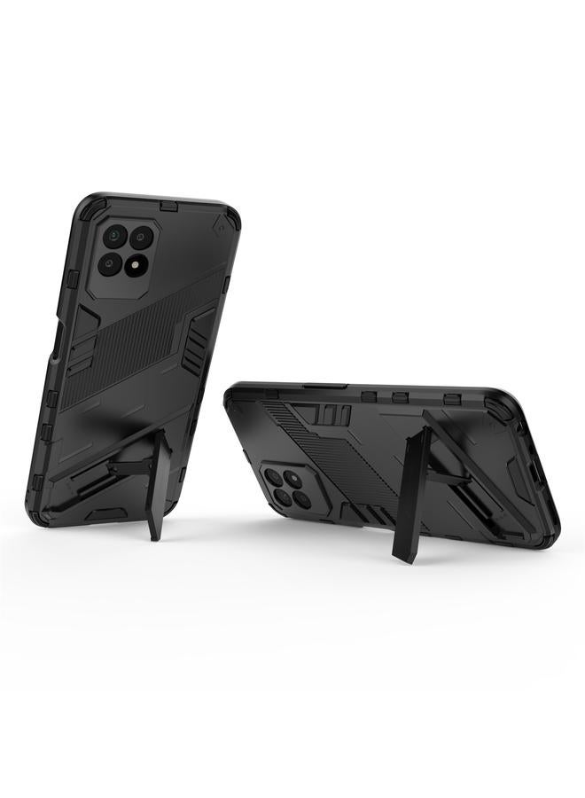 اس-توب جراب لهاتف OPPO Realme 8i Punk Armor 2 في 1 PC + جراب هاتف مقاوم للصدمات من مادة TPU مع حامل غير مرئي - Image 4