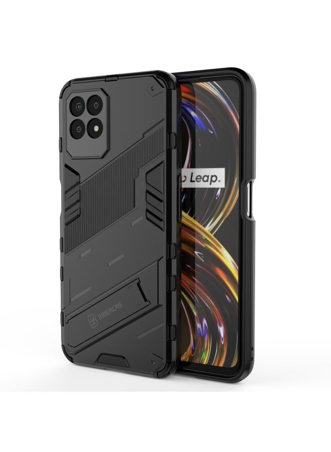 اس-توب جراب لهاتف OPPO Realme 8i Punk Armor 2 في 1 PC + جراب هاتف مقاوم للصدمات من مادة TPU مع حامل غير مرئي - Image 1