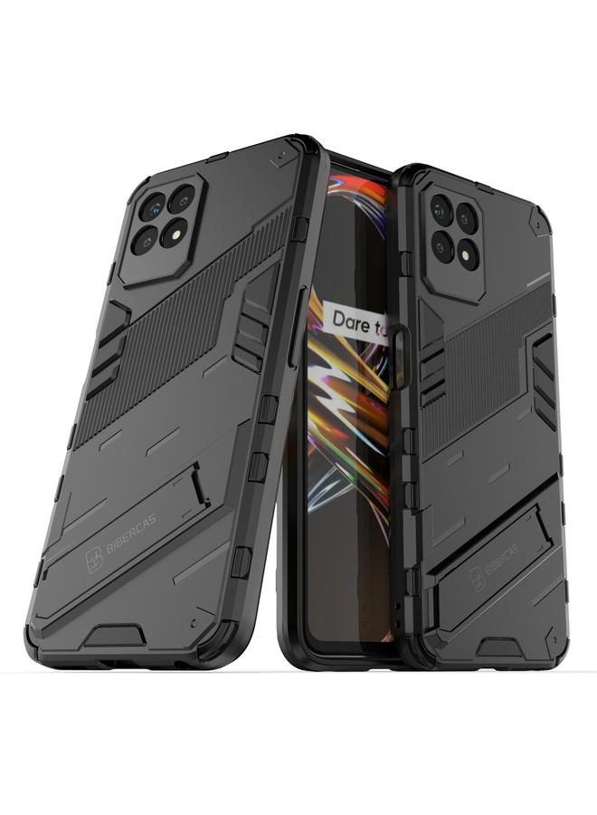 اس-توب جراب لهاتف OPPO Realme 8i Punk Armor 2 في 1 PC + جراب هاتف مقاوم للصدمات من مادة TPU مع حامل غير مرئي - Image 2