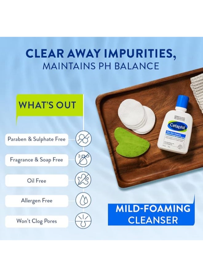 Cetaphil Oily Skin Cleanser, Combination To Oily And Sensitive Skin, Face And Body Wash For Men And Women, With Niacinamide, Unscented, Soap Free, Hypoallergenic, For Men And Women 125ml - Image 4