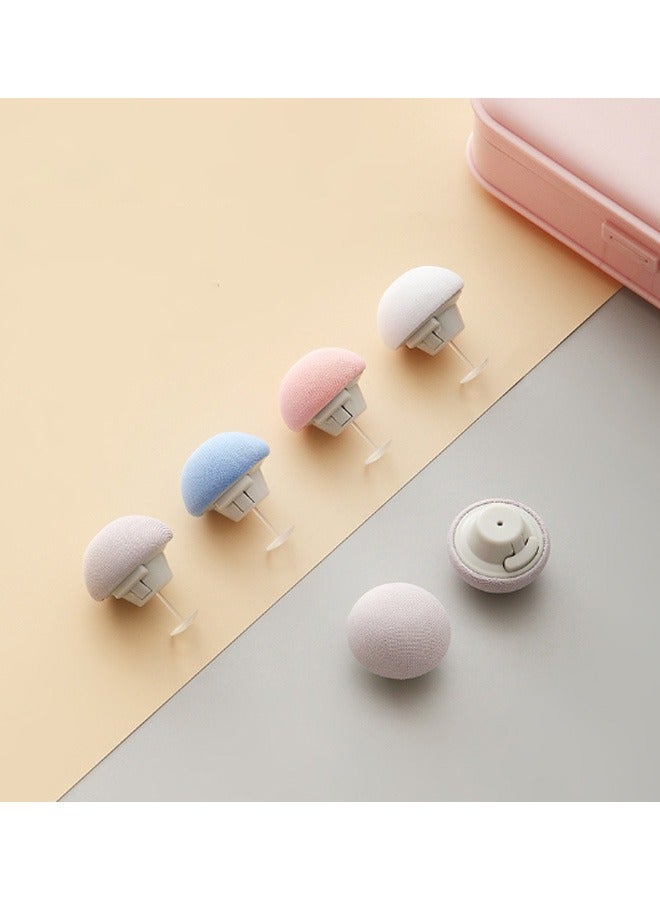 GMORO 16 Pcs Quilt Fixing Clips - Bedding Holder Pins for Secure and Neat Bedding - Duvet Fasteners for Quilts,Blankets,Sheets,and More - Mushroom Round Design - Blue,Pink,White,Gray - Image 2
