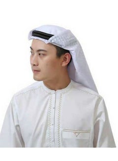 Men Arab Muslim Kaffiyeh Turban Hat Shemagh Head Scarf Wrap with Aqel Rope Egal