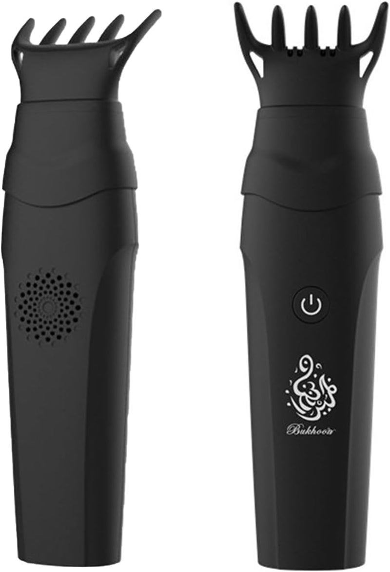 MF4-B-006-B موقد بخور كهربائي محمول للشعر مع منفذ USB، أسود - Image 1
