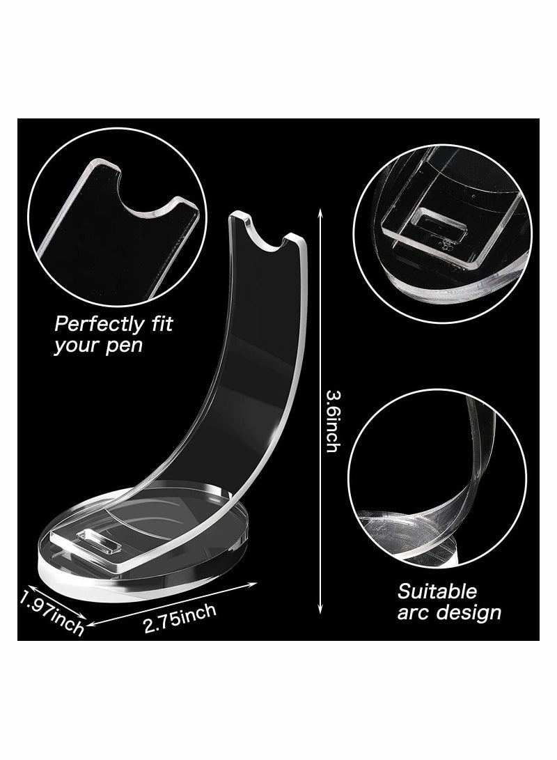 Excefore Acrylic Pen Holder, 2 Pcs Clear Display Stand Pencil Display Holder Fountain Ballpoint Pen Display Rack for Pens Pencil Display Pen Wand Holder Showcase Makeup Brush Rack for Home Office School Store - Image 5