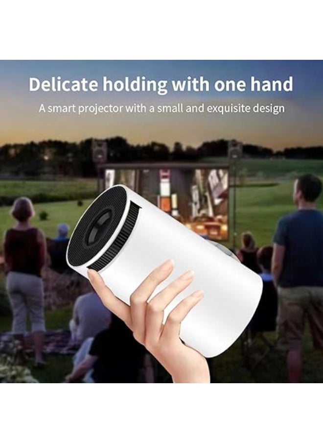 ماركة غير محددة - بروجكتور ذكي ميني 4K بشاشة حتى 130 بوصة – واي فاي 5G، صوت محيطي 360 درجة، بلوتوث 5.0، متوافق مع أندرويد وآيفون وويندوز – أبيض - Image 1
