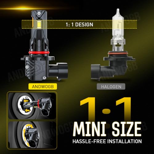 ANDWOGB Lights Compatible for Chevy C1500 C2500 C3500 Light Bulbs for Offroad Use Years 1990 1991 1992 1993 1994 1995 1996 1997 1998 48000 Lumens 800 Brightness Pack of 4 - Image 3