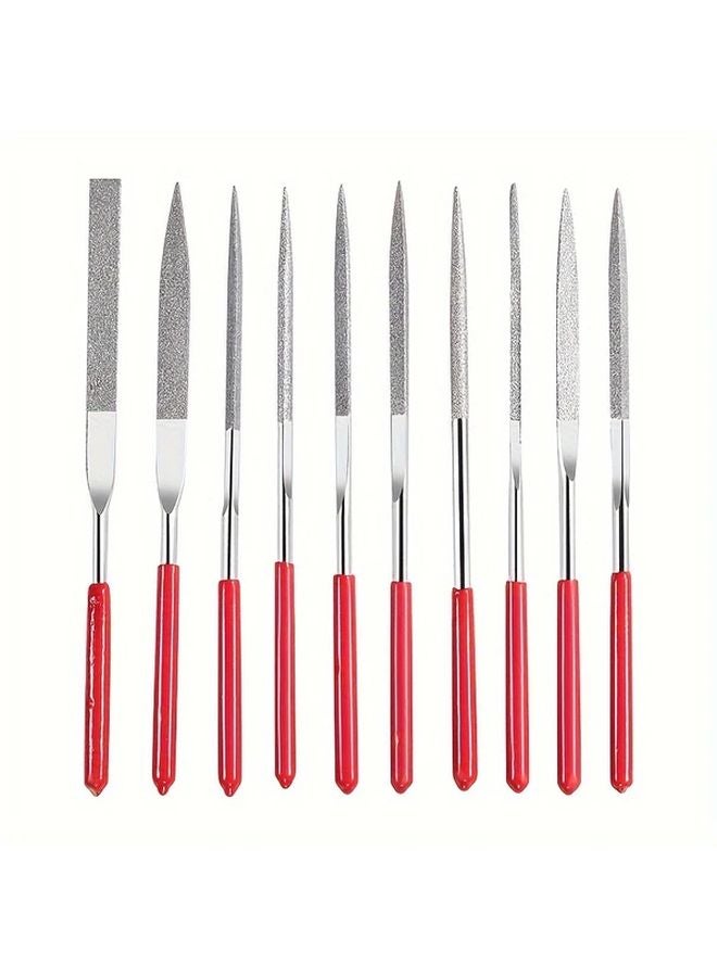 10Pcs Diamond Mini Needle Files Set 140mm Precision Craft Tools For Ceramic Wood Jewelry - Image 1